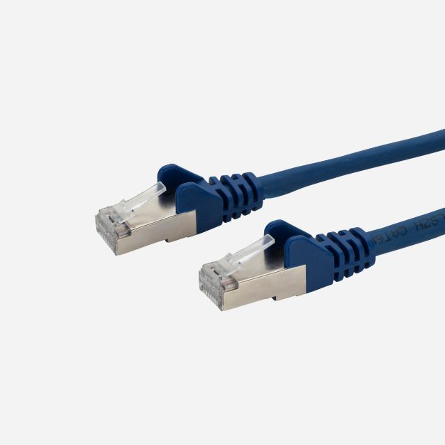 RJ45 CAT6A SSTP Stranded Flush Moulded LS0H Network Cable 26AWG - Blue